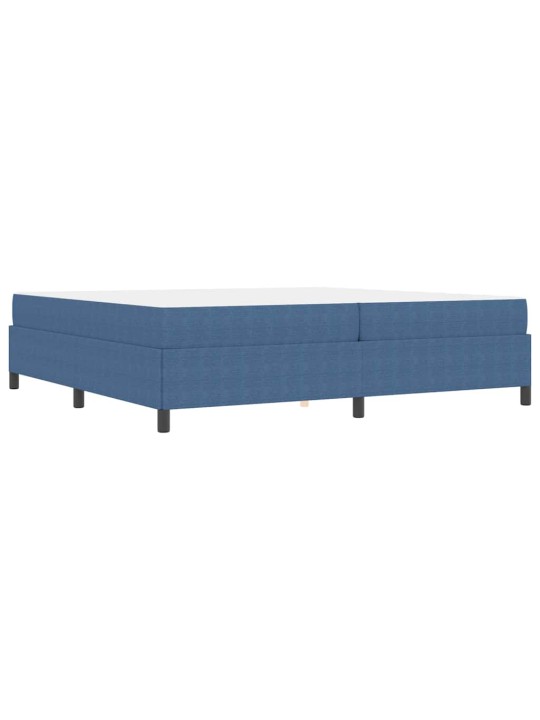 Gultas rāmis zila 200 x 200 cm korduroja audums