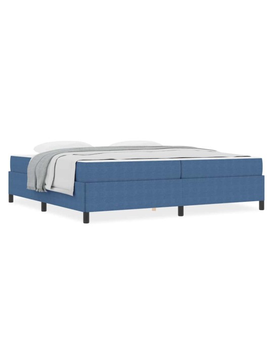 Gultas rāmis zila 200 x 200 cm korduroja audums