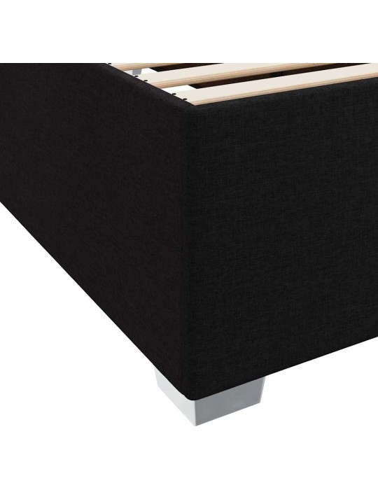 Gultas rāmis melna 200 x 200 cm audums