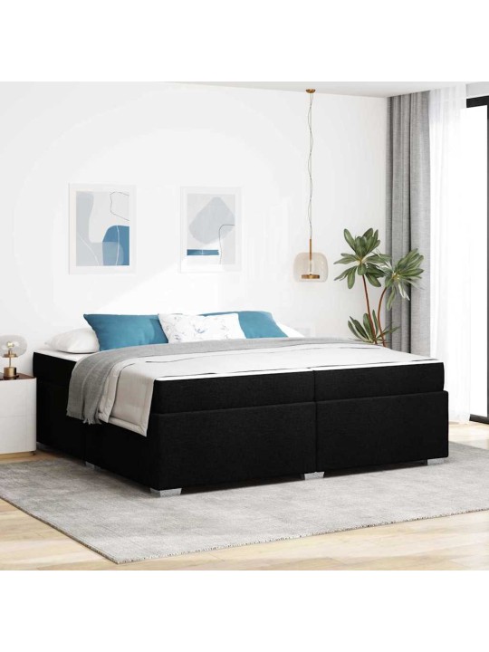 Gultas rāmis melna 200 x 200 cm audums