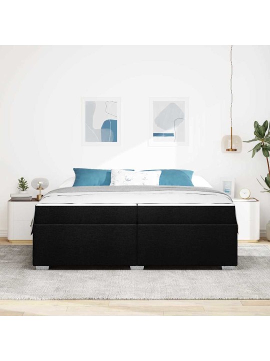 Gultas rāmis melna 200 x 200 cm audums