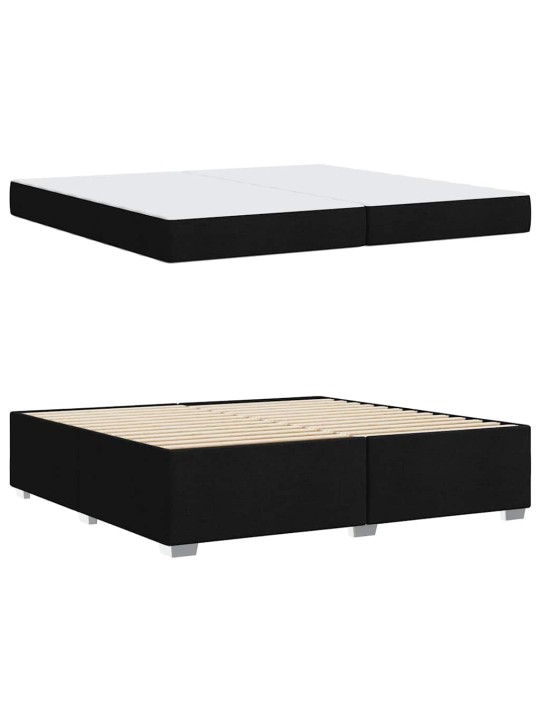 Gultas rāmis melna 200 x 200 cm audums