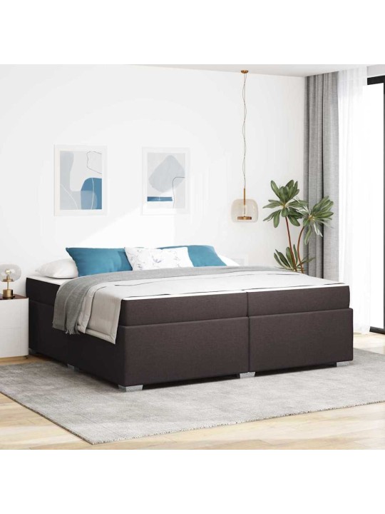 Gultas rāmis tumši brūna 200 x 200 cm audums