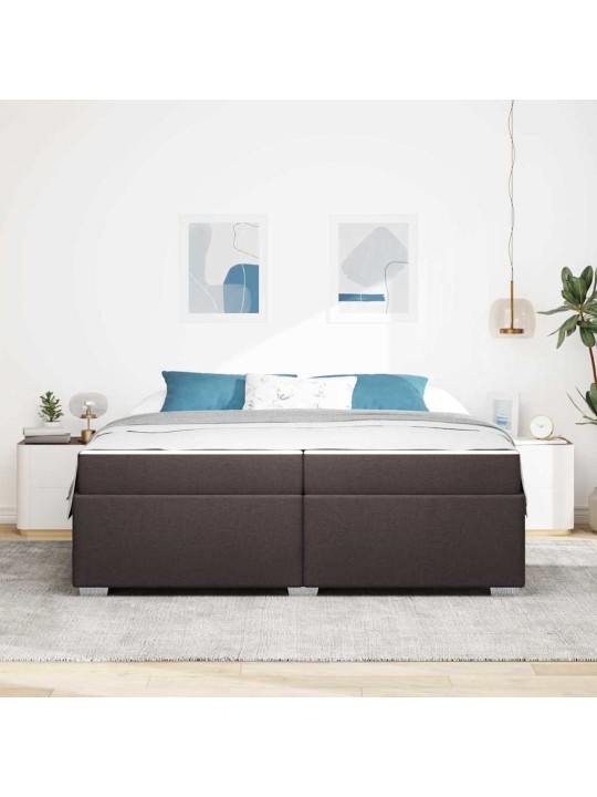 Gultas rāmis tumši brūna 200 x 200 cm audums