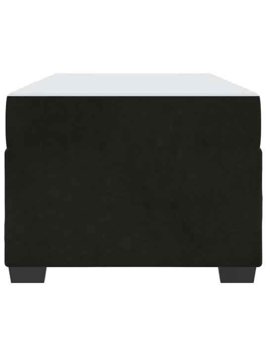 Gultas rāmis ar matraci ar matraci melna 90 x 200 cm samts