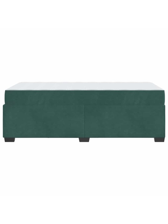 Gultas rāmis ar matraci ar matraci tumši zaļa 90 x 200 cm samts