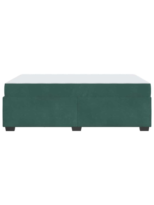 Gultas rāmis ar matraci tumši zaļa 120 x 200 cm samts