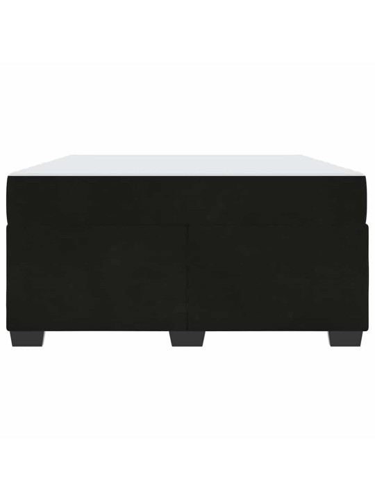 Gultas rāmis ar matraci ar matraci melna 160 x 200 cm samts