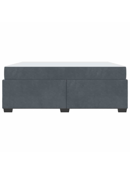 Gultas rāmis ar matraci tumši pelēka 180 x 200 cm samts
