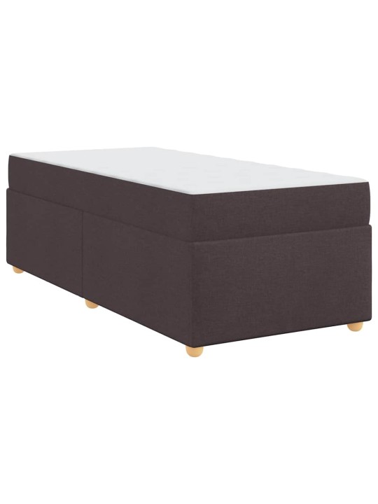 Gultas rāmis ar matraci tumši brūna 80 x 200 cm audums