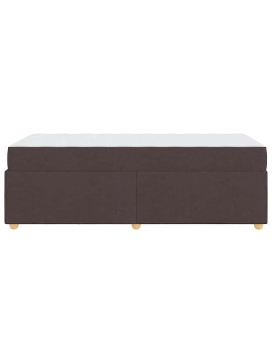 Gultas rāmis ar matraci tumši brūna 80 x 200 cm audums