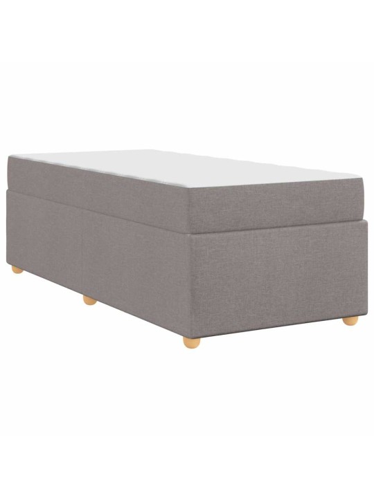 Gultas rāmis ar matraci pelēkbrūna 80 x 200 cm audums