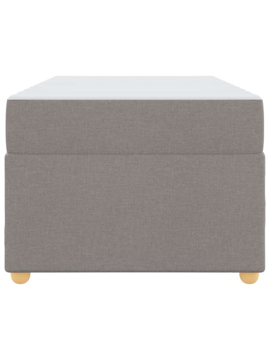 Gultas rāmis ar matraci pelēkbrūna 80 x 200 cm audums
