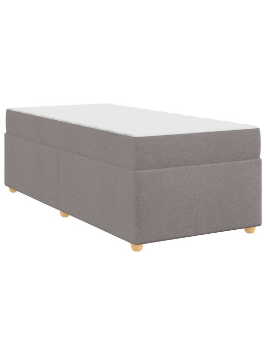 Gultas rāmis ar matraci pelēkbrūna 80 x 200 cm audums