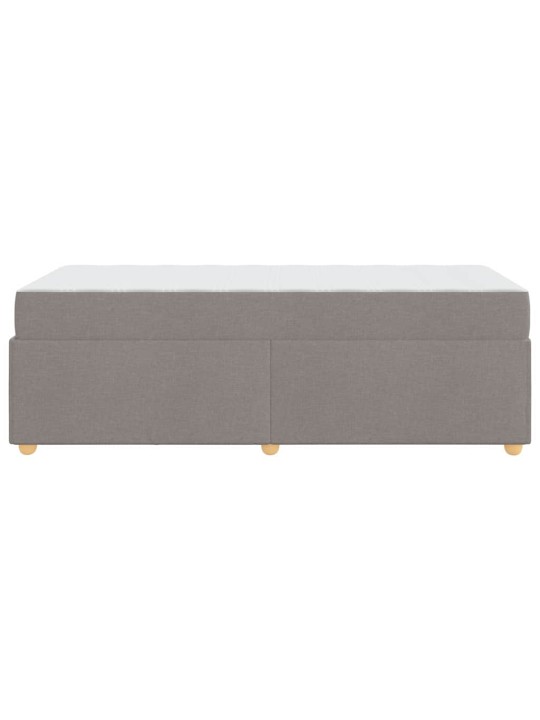 Gultas rāmis ar matraci pelēkbrūna 80 x 200 cm audums