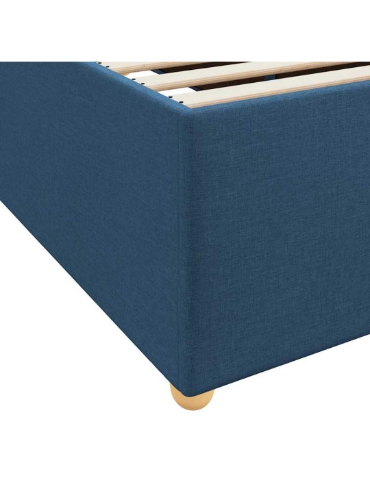 Gultas rāmis ar matraci ar matraci zila 80 x 200 cm audums