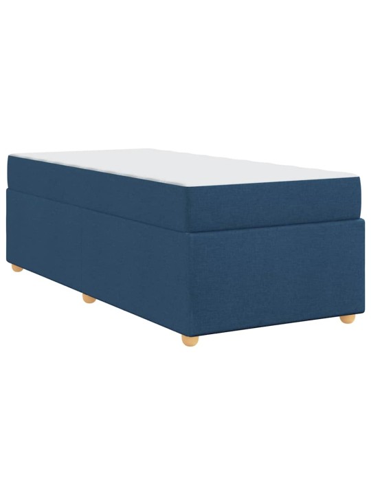 Gultas rāmis ar matraci ar matraci zila 80 x 200 cm audums