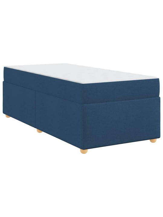 Gultas rāmis ar matraci ar matraci zila 80 x 200 cm audums