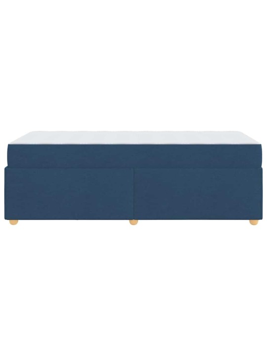 Gultas rāmis ar matraci ar matraci zila 80 x 200 cm audums