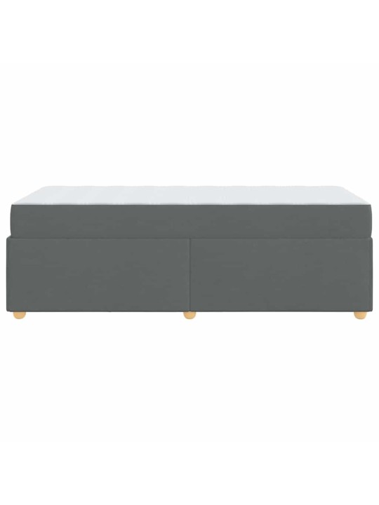 Gultas rāmis ar matraci tumši pelēka 90 x 190 cm audums