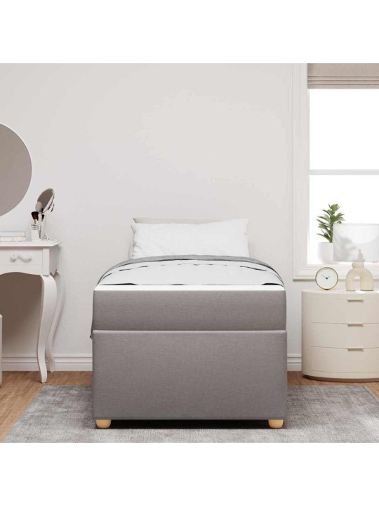 Gultas rāmis ar matraci pelēkbrūna 90 x 190 cm pocket atsperes