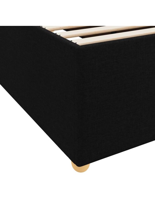 Gultas rāmis ar matraci ar matraci melna 90 x 200 cm audums