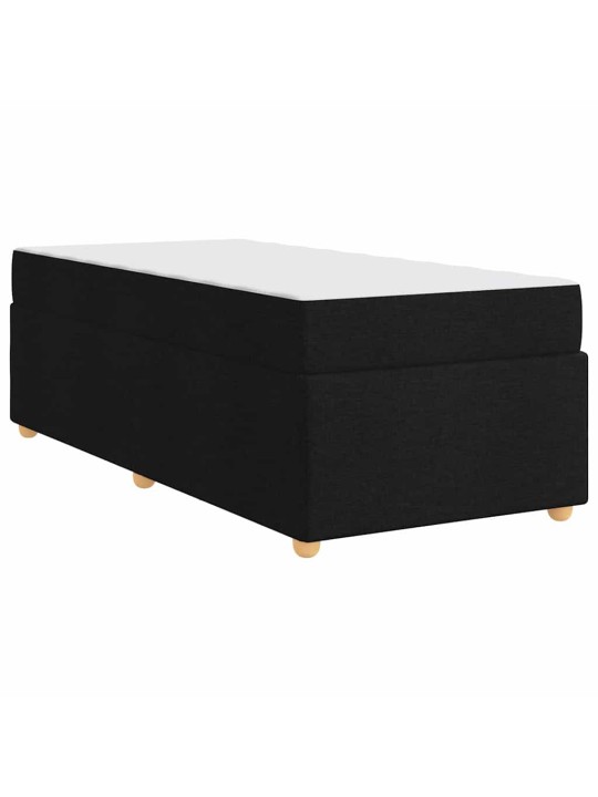 Gultas rāmis ar matraci ar matraci melna 90 x 200 cm audums
