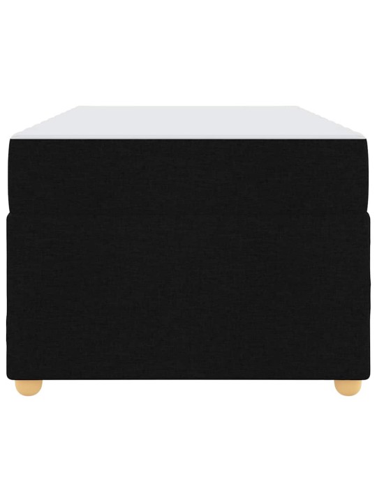 Gultas rāmis ar matraci ar matraci melna 90 x 200 cm audums