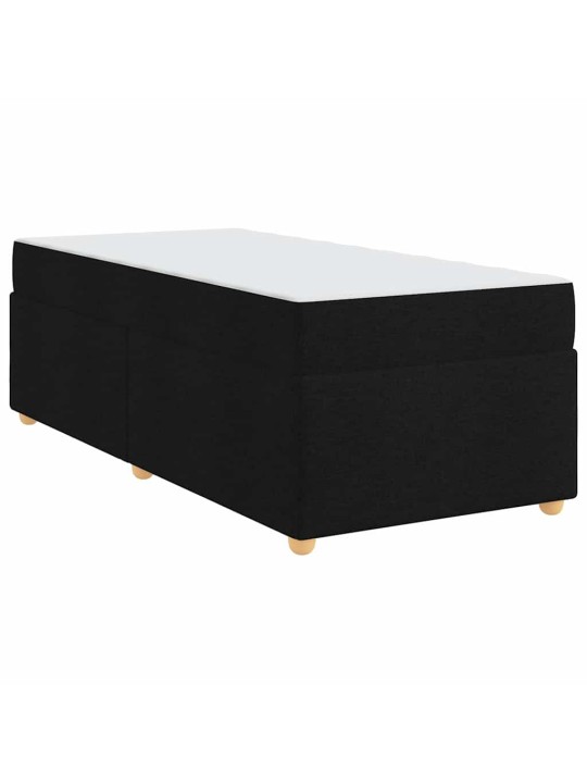 Gultas rāmis ar matraci ar matraci melna 90 x 200 cm audums