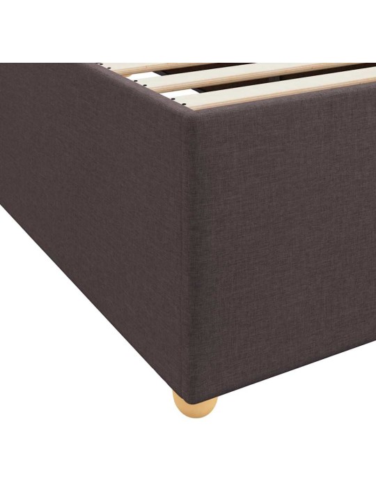 Gultas rāmis ar matraci tumši brūna 90 x 200 cm audums