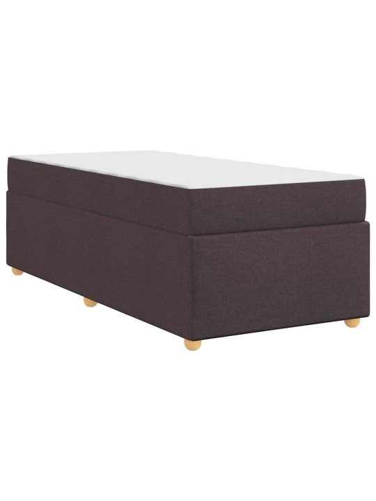 Gultas rāmis ar matraci tumši brūna 100 x 200 cm audums