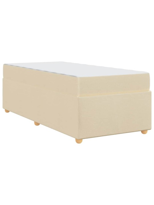 Gultas rāmis ar matraci krēmkrāsa 100 x 200 cm audums