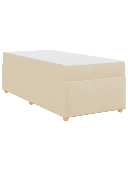 Gultas rāmis ar matraci krēmkrāsa 100 x 200 cm audums