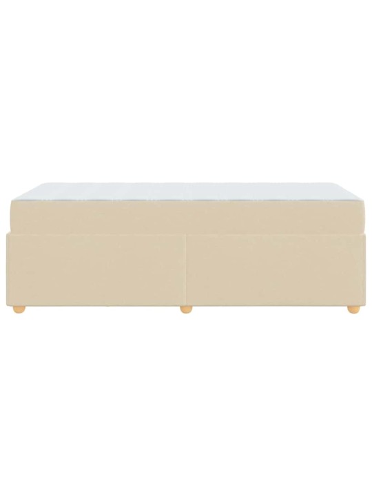 Gultas rāmis ar matraci krēmkrāsa 100 x 200 cm audums