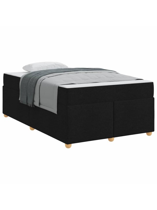 Gultas rāmis ar matraci ar matraci melna 120 x 190 cm audums