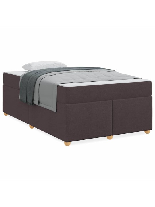 Gultas rāmis ar matraci tumši brūna 120 x 190 cm audums