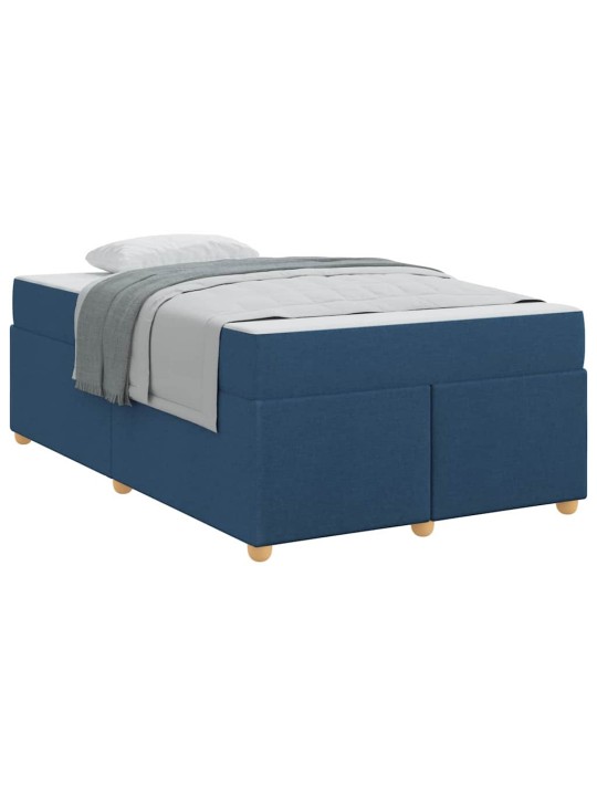 Gultas rāmis ar matraci ar matraci zila 120 x 190 cm audums