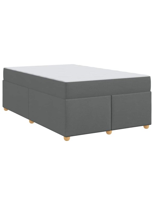 Gultas rāmis ar matraci tumši pelēka 120 x 200 cm audums