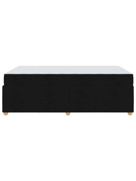 Gultas rāmis ar matraci ar matraci melna 120 x 200 cm audums