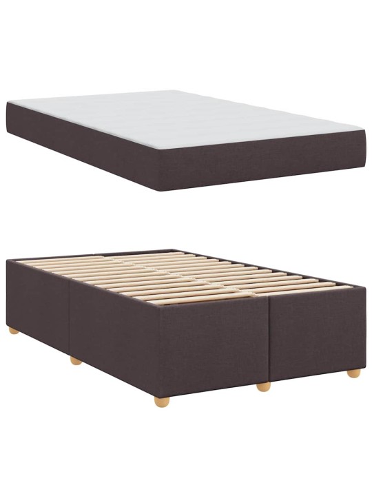 Gultas rāmis ar matraci tumši brūna 120 x 200 cm audums