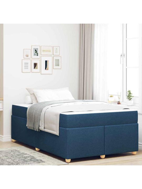 Gultas rāmis ar matraci ar matraci zila 120 x 200 cm audums