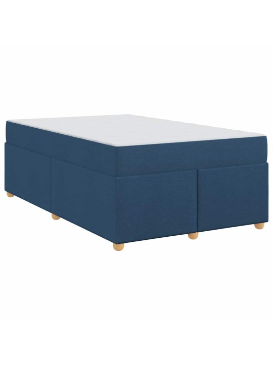 Gultas rāmis ar matraci ar matraci zila 120 x 200 cm audums