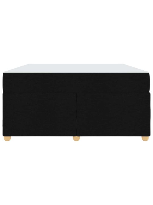 Gultas rāmis ar matraci ar matraci melna 140 x 200 cm audums