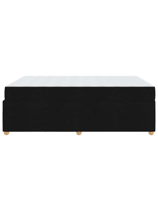 Gultas rāmis ar matraci ar matraci melna 140 x 200 cm audums