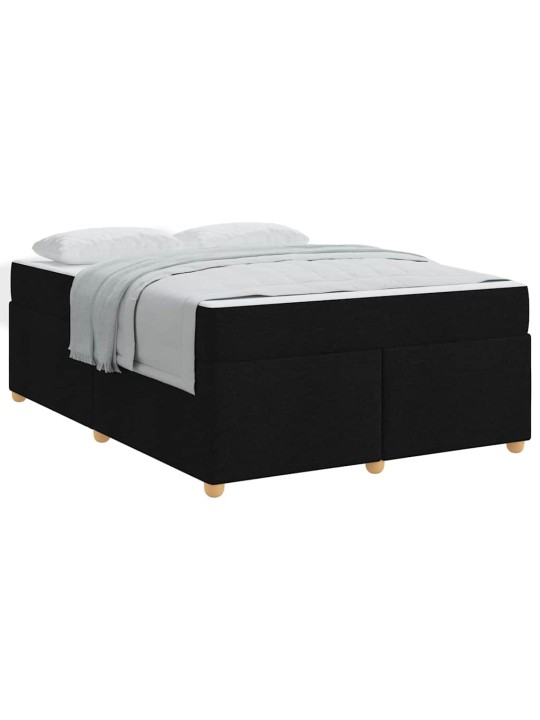Gultas rāmis ar matraci ar matraci melna 160 x 200 cm audums