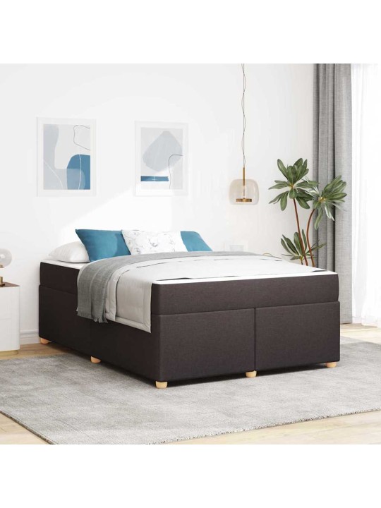 Gultas rāmis ar matraci tumši brūna 160 x 200 cm audums