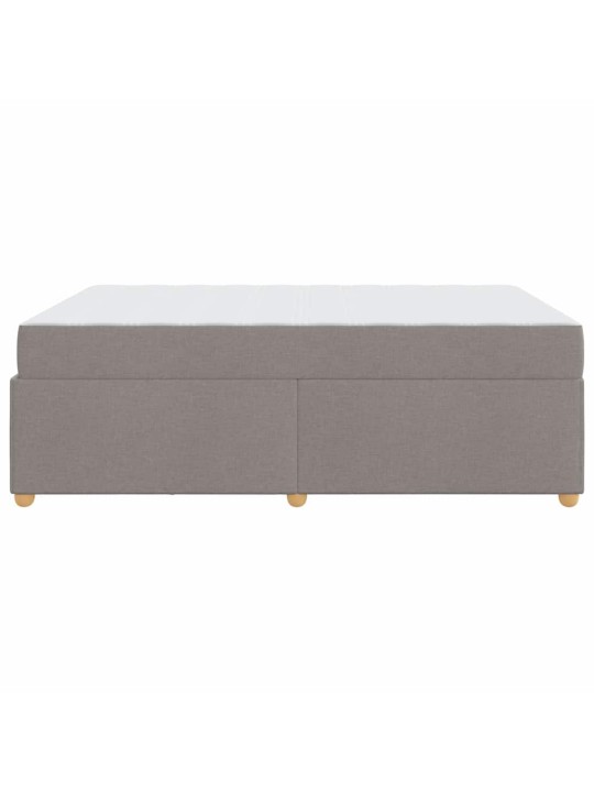 Gultas rāmis ar matraci pelēkbrūna 160 x 200 cm audums