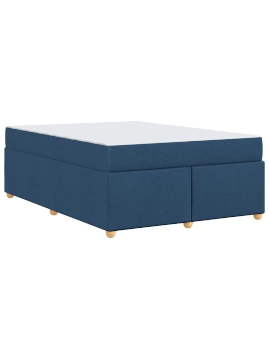 Gultas rāmis ar matraci ar matraci zila 160 x 200 cm audums