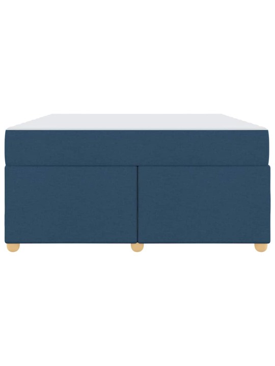 Gultas rāmis ar matraci ar matraci zila 160 x 200 cm audums