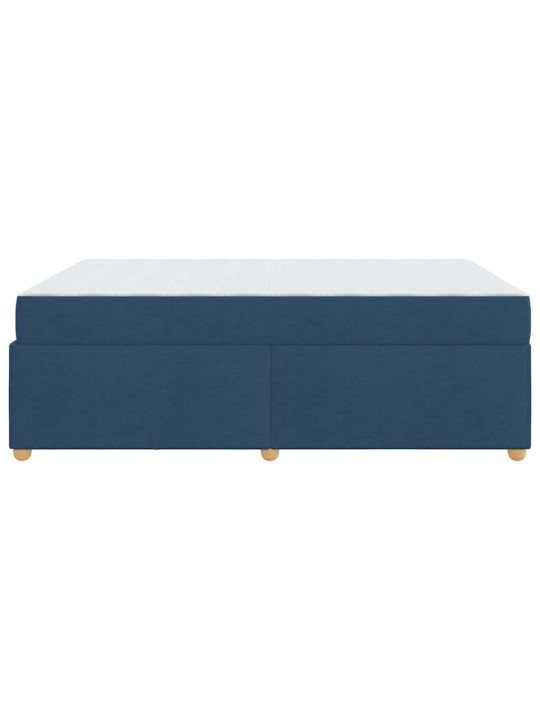 Gultas rāmis ar matraci ar matraci zila 160 x 200 cm audums